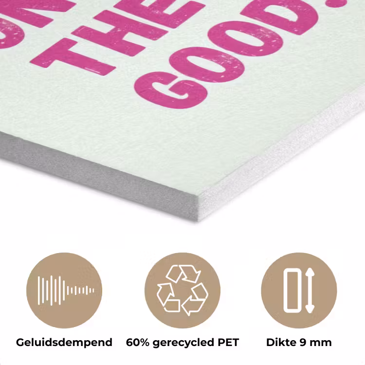 Focus on the good - Beige - Roze PET vilt klein -closeup_NL