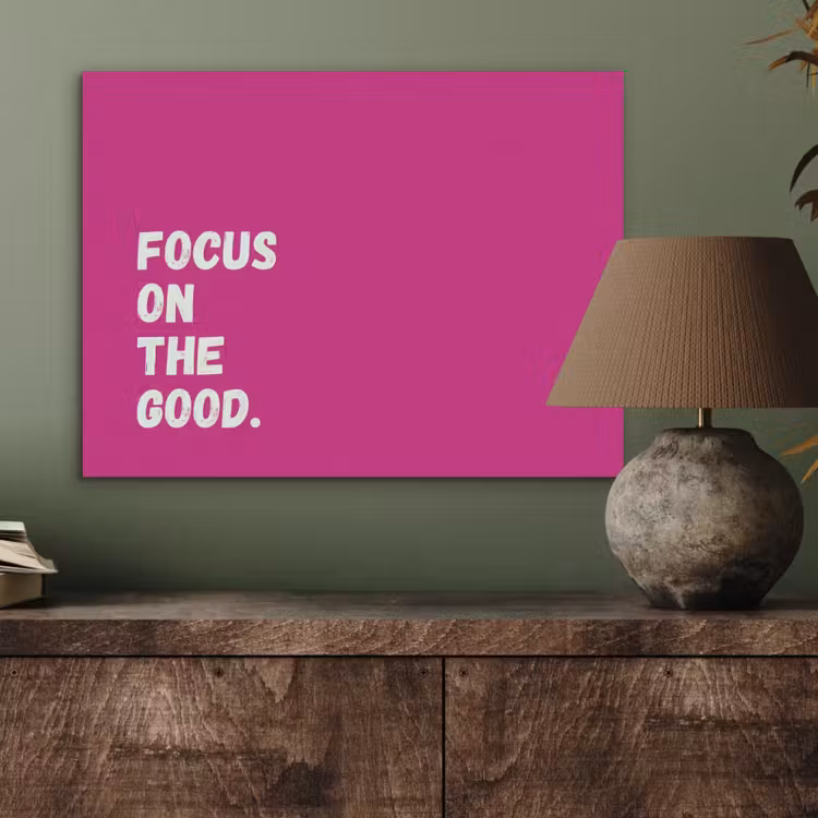 Focus on the good - Roze - Simple PET vilt klein -sfeer2