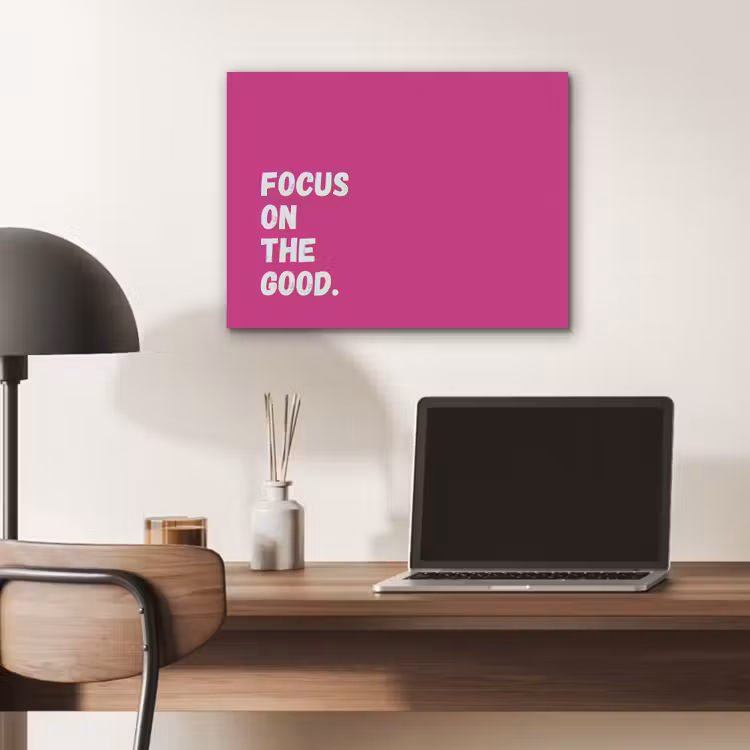 Focus on the good - Roze - Simple PET vilt klein -sfeer5