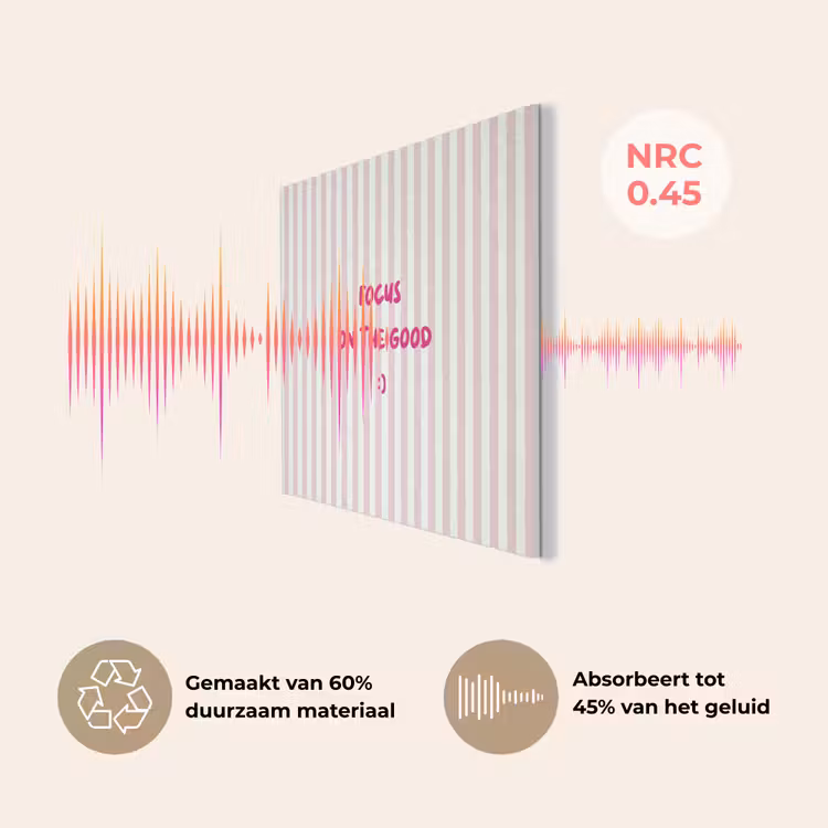 Focus on the good - Strepen - Roze - Smiley PET vilt klein -USP_NL