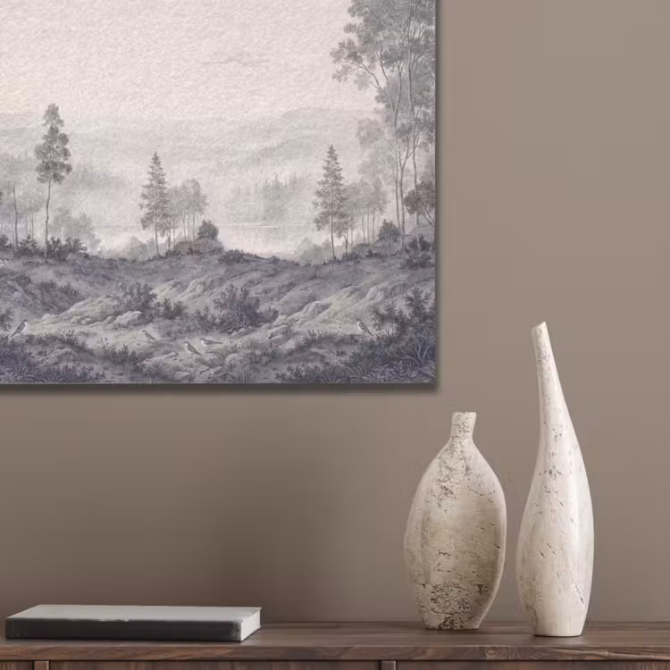 Mistig - Berglandschap - Illustratie PET vilt klein -sfeer6_closeup