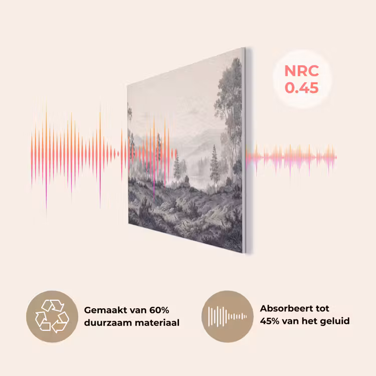 Mistig - Berglandschap - Illustratie PET vilt klein -USP_NL