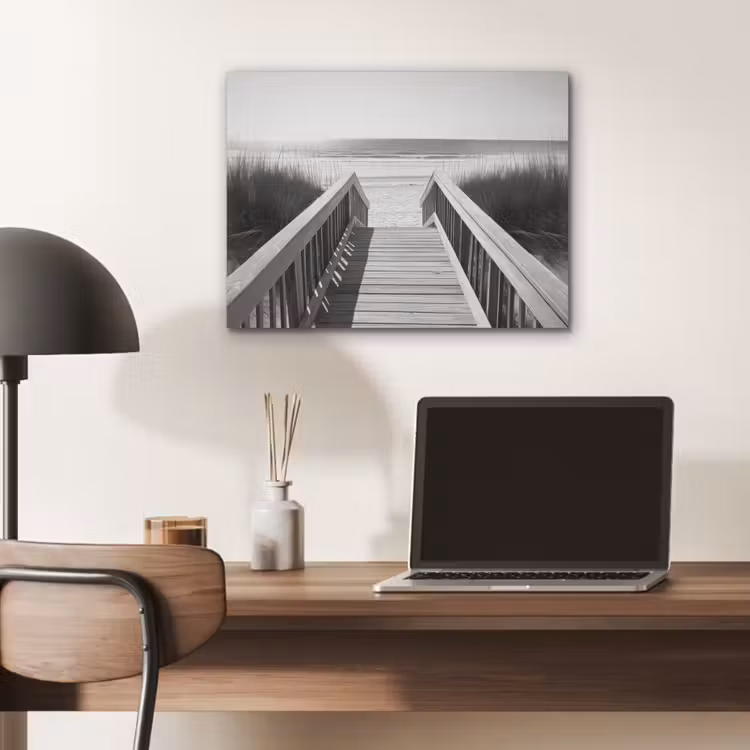 Loopbrug - Hout - Strand - Zee PET vilt klein -sfeer5
