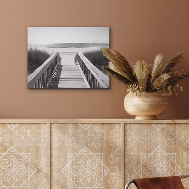 Loopbrug - Hout - Strand - Zee PET vilt klein -sfeer4