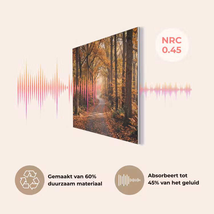 Bospad - Herfstbos - Bladeren - Oranje - Nostalgisch PET vilt klein -USP_NL