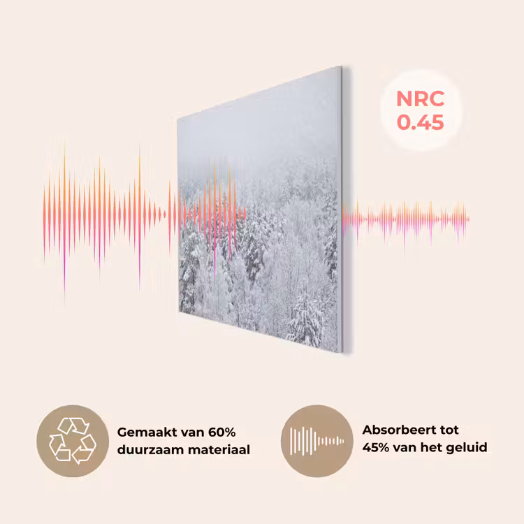 Bos - Sneeuw - Winter - Natuur - Wit PET vilt klein -USP_NL