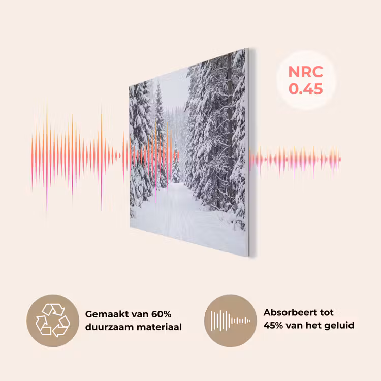 Bos - Winter - Sneeuw - Pad - Natuur PET vilt klein -USP_NL