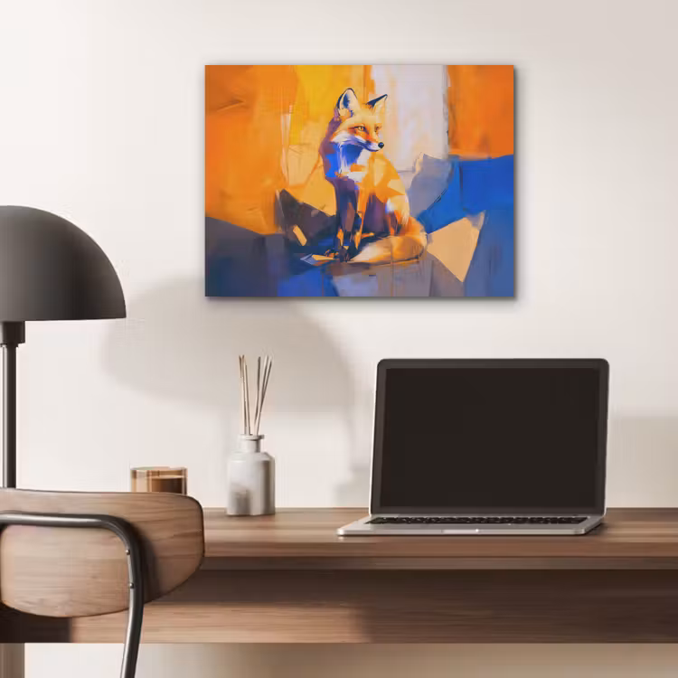 Vos - Oranje - Vormen - Abstract PET vilt klein -sfeer5