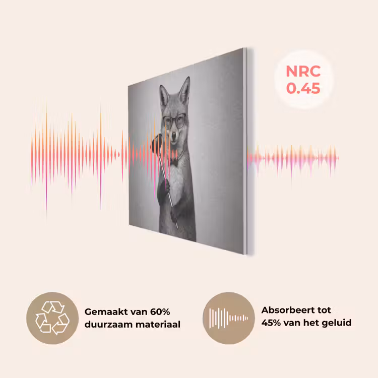 Vos - WC-ontstopper - Zwart - Wit PET vilt klein -USP_NL