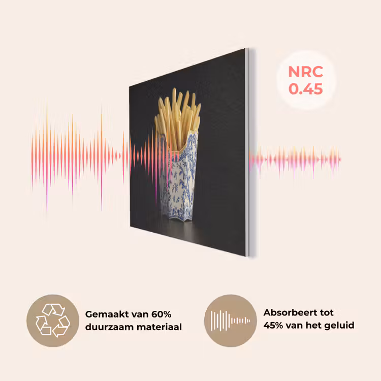 Friet - Porselein - Delfts blauw - Eten PET vilt klein -USP_NL