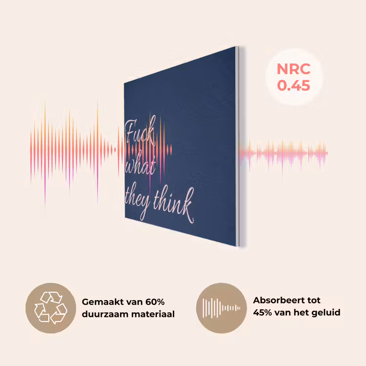 Fuck what they think - Blauw - Cursief PET vilt klein -USP_NL