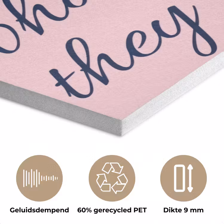 Fuck what they think - Roze - Minimalistisch PET vilt klein -closeup_NL