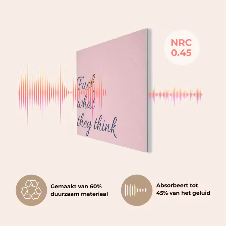 Fuck what they think - Roze - Minimalistisch PET vilt klein -USP_NL