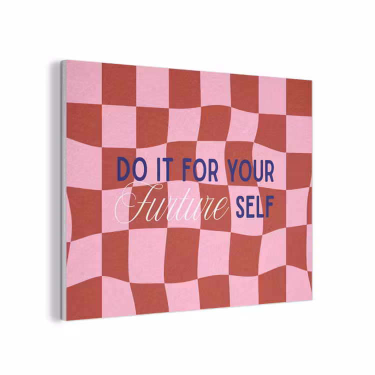 Furture - Geblokt - Rood PET vilt klein -3d