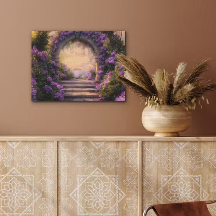 Poort - Paars - Bloemen PET vilt klein -sfeer4