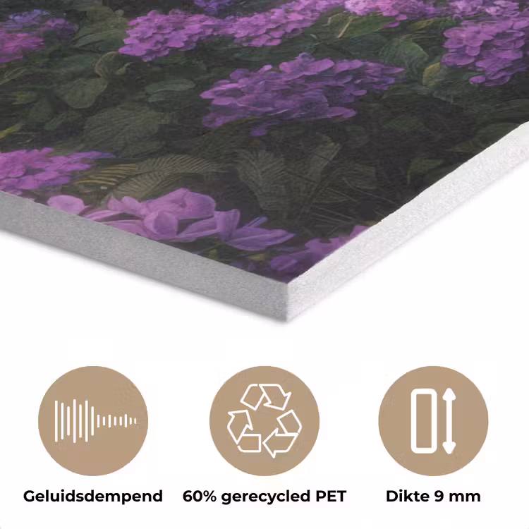 Poort - Paars - Bloemen PET vilt klein -closeup_NL