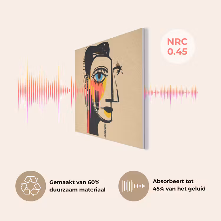 Geometrisch - Felle kleuren - Kubistische stijl PET vilt klein -USP_NL