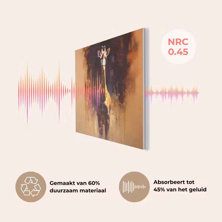 Giraf - Bruin - Abstract - Geschilderd PET vilt klein -USP_NL
