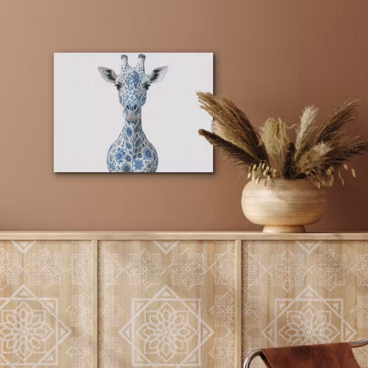 Giraffe - Delfts blauw - Dieren - Minimalistisch PET vilt klein -sfeer4