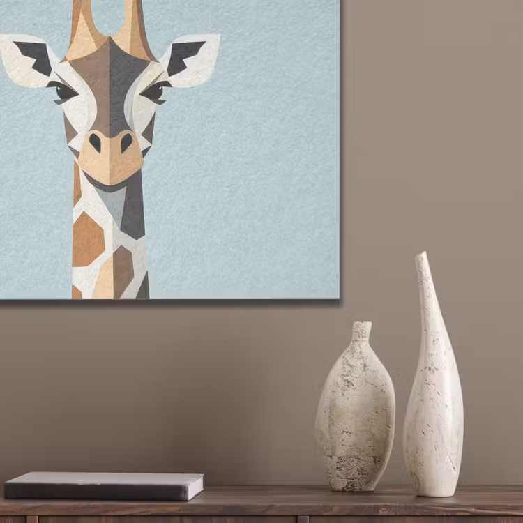 Giraffe - Illustratie - Bruin - Minimalistisch PET vilt klein -sfeer6_closeup