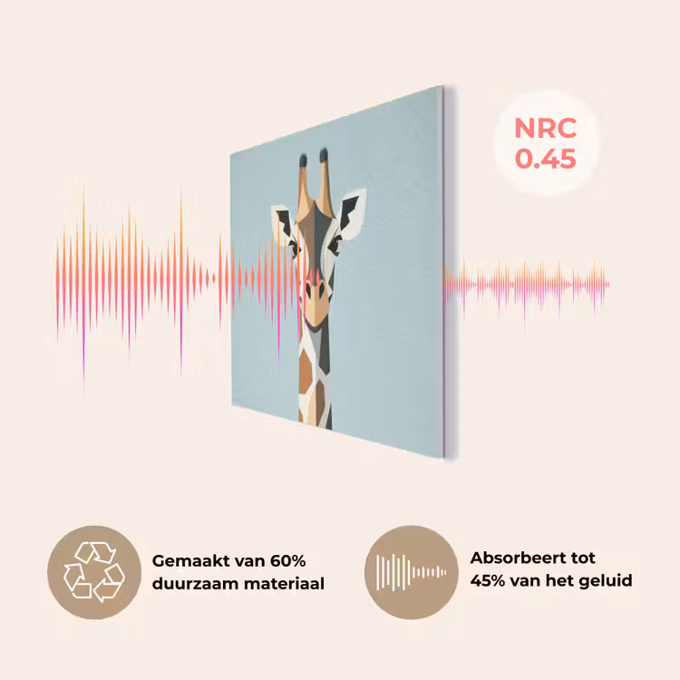 Giraffe - Illustratie - Bruin - Minimalistisch PET vilt klein -USP_NL