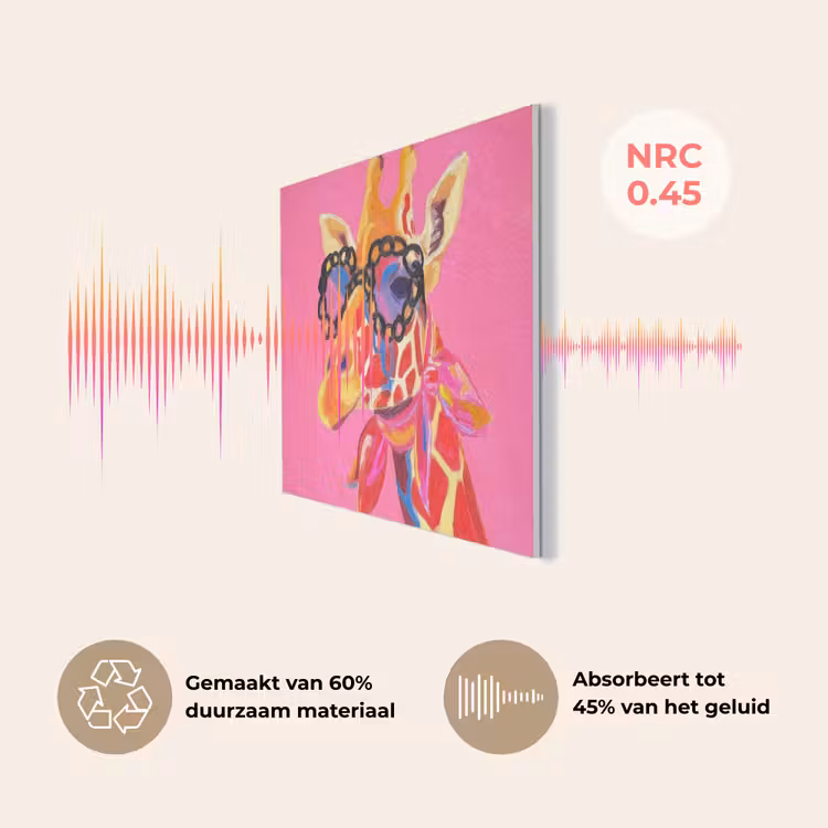 Giraf - Roze - Bril - Sjaal PET vilt klein -USP_NL
