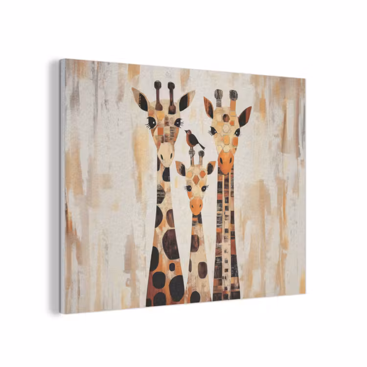 Giraffen - Cartoon - Crème PET vilt klein -3d