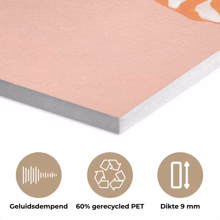 Meisje - Deken - Gestreept - Oranje PET vilt klein -closeup_NL
