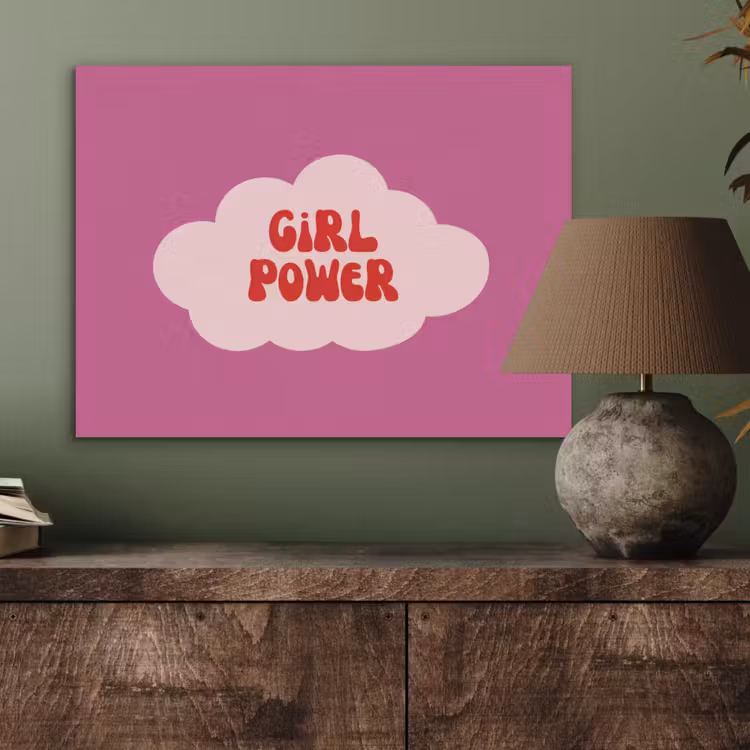 Girl power - Wolk - Roze PET vilt klein -sfeer2