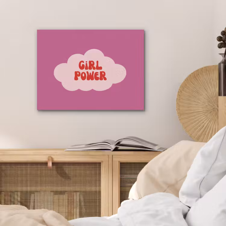 Girl power - Wolk - Roze PET vilt klein -sfeer3