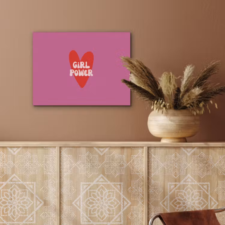 Girl power - Hart - Roze - Rood PET vilt klein -sfeer4