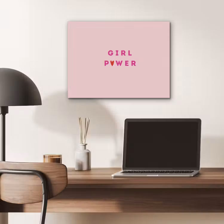Girl power - Roze - Hartje PET vilt klein -sfeer5