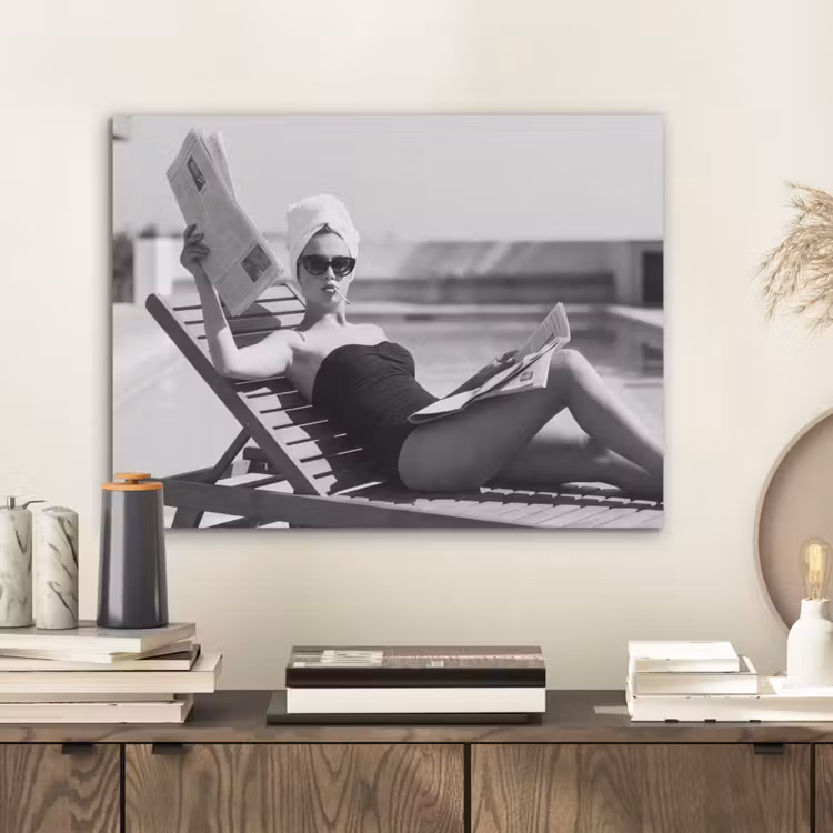 Glamour - Modern - Zwart - Wit PET vilt klein -sfeer1