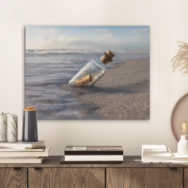 Glazenfles - Post - Zee - Zand PET vilt klein -sfeer1
