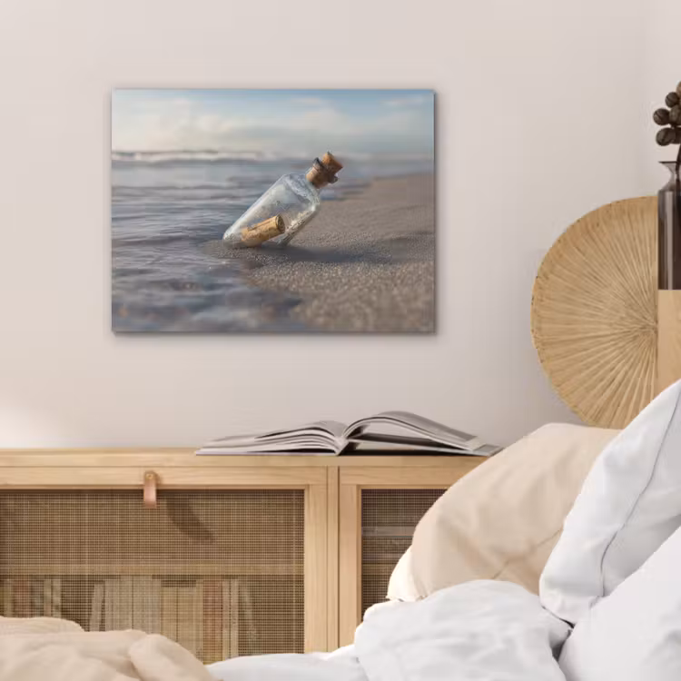 Glazenfles - Post - Zee - Zand PET vilt klein -sfeer3