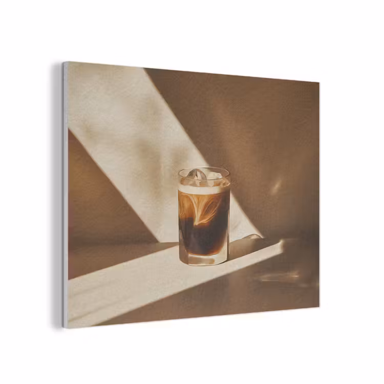 Glas - Ijskoffie - Schaduw - Bruin PET vilt klein -3d