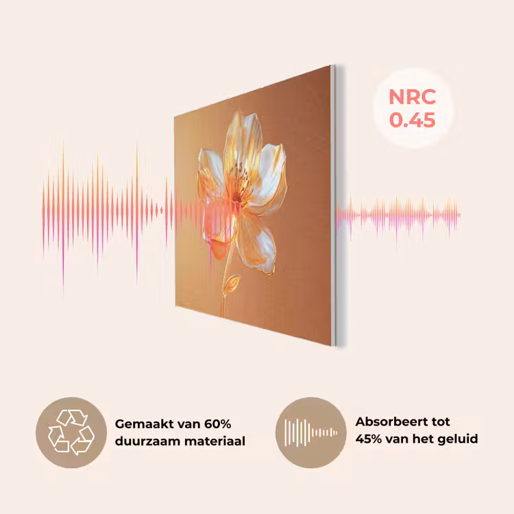 Glazen - Bloem - Oranje PET vilt klein -USP_NL
