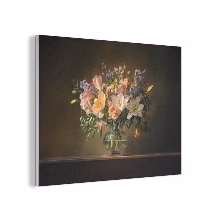 Glazen - Bloemen - Boeket - Kleuren PET vilt klein -3d