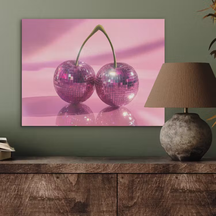 Glitter - Discobol - Roze - Kersen PET vilt klein -sfeer2