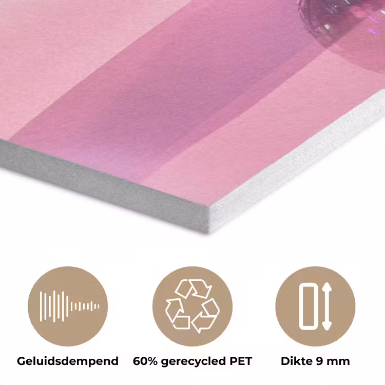 Glitter - Discobol - Roze - Kersen PET vilt klein -closeup_NL