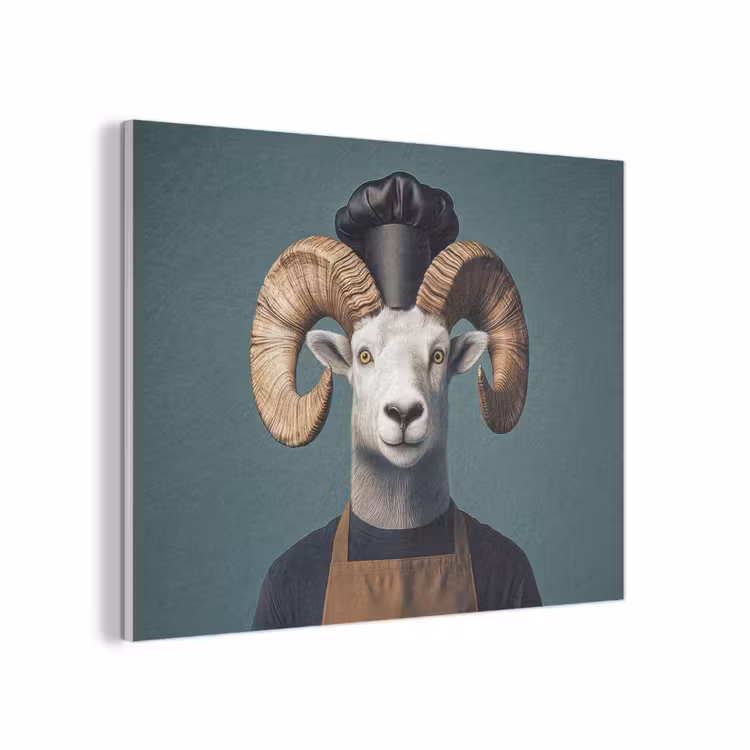 Geit - Hoorns - Kokskleding PET vilt klein -3d