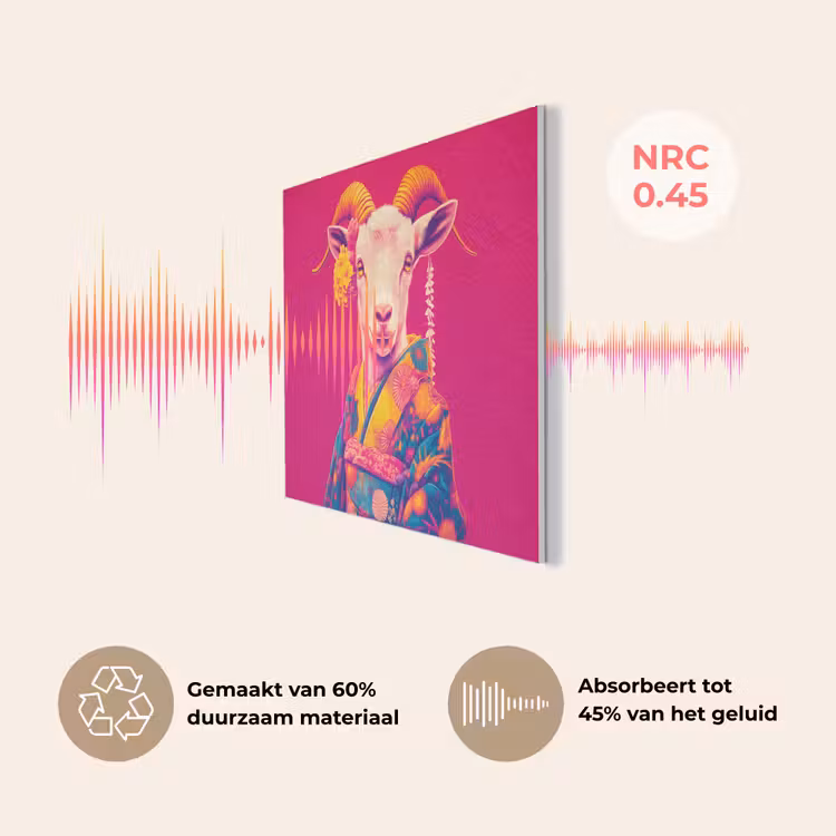 Geit - Hoorns - Kimono - Kleurrijk PET vilt klein -USP_NL