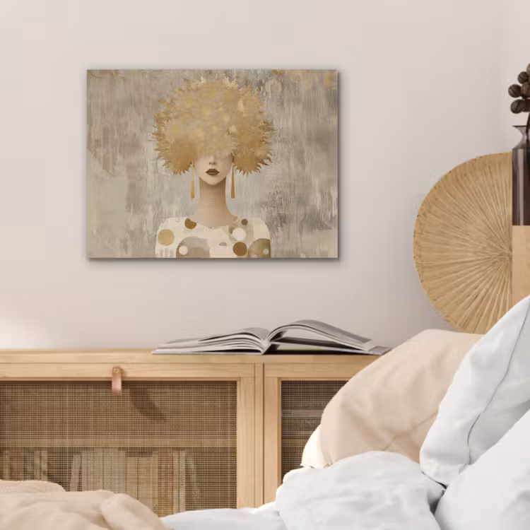 Goud - Portret - Vrouw PET vilt klein -sfeer3