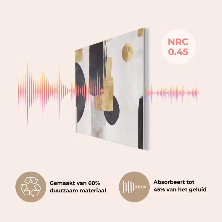 Goud - Rechthoeken - Cirkels - Abstract PET vilt klein -USP_NL