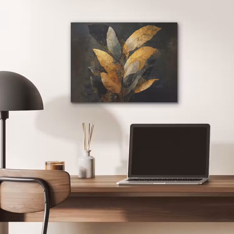 Gouden Bladcompositie – Botanische Luxe PET vilt klein -sfeer5