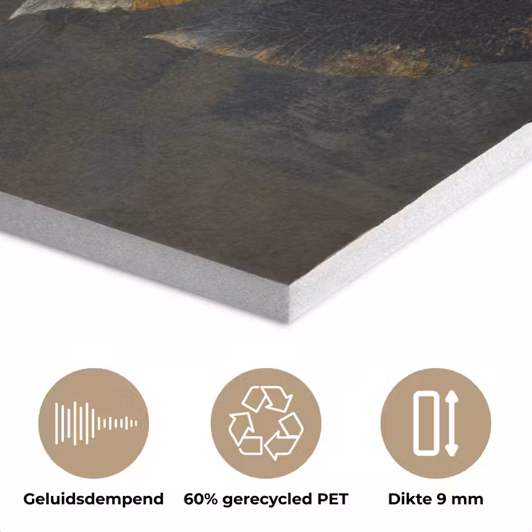 Gouden Bladcompositie – Botanische Luxe PET vilt klein -closeup_NL