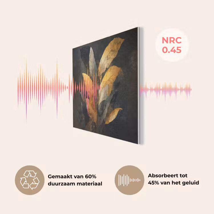Gouden Bladcompositie – Botanische Luxe PET vilt klein -USP_NL