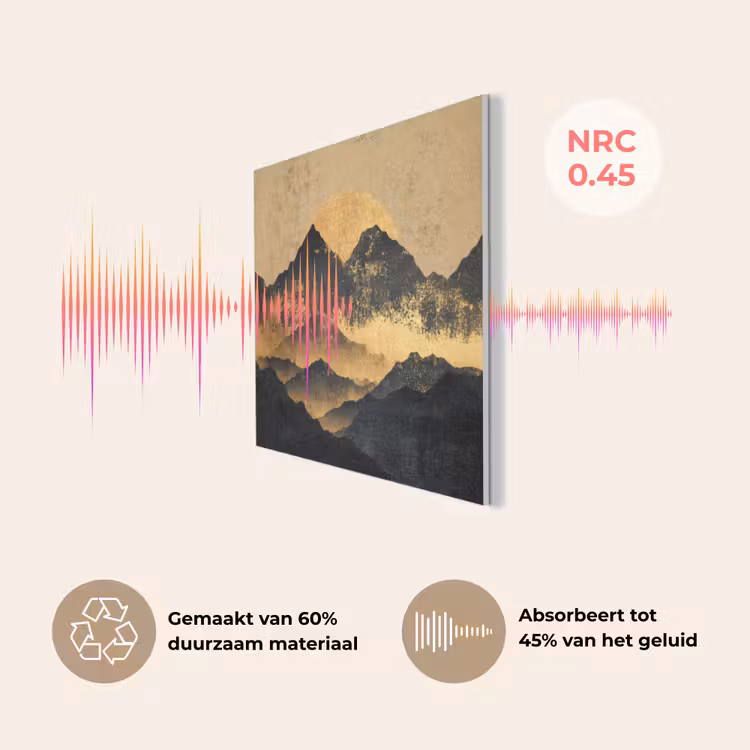 Gouden Bergen bij Maanlicht PET vilt klein -USP_NL