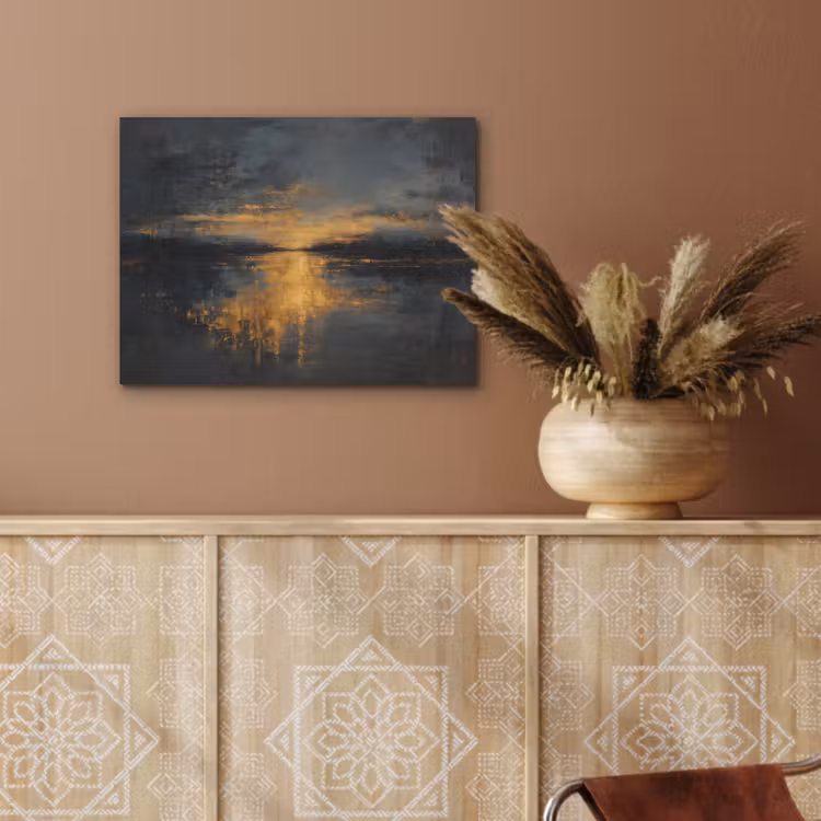 Gouden Reflectie op Water PET vilt klein -sfeer4