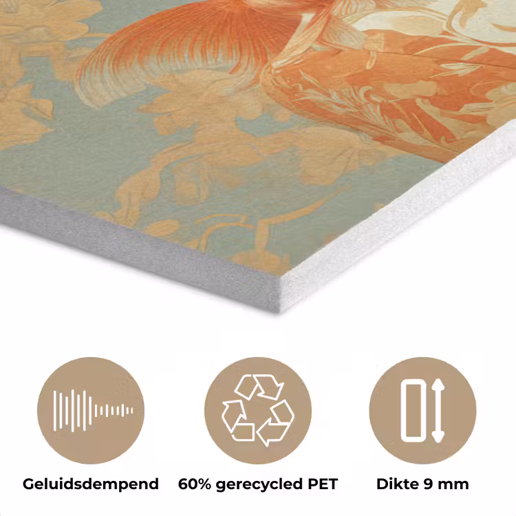 Goudvissen - Oranje - Vrouw - Blond PET vilt klein -closeup_NL